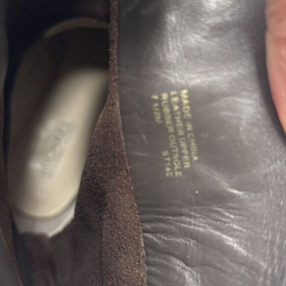 Michael Kors Womens Rhea Brown Suede Mid Calf Boots Fringe Pull On Booties Style - Picture 8 of 9